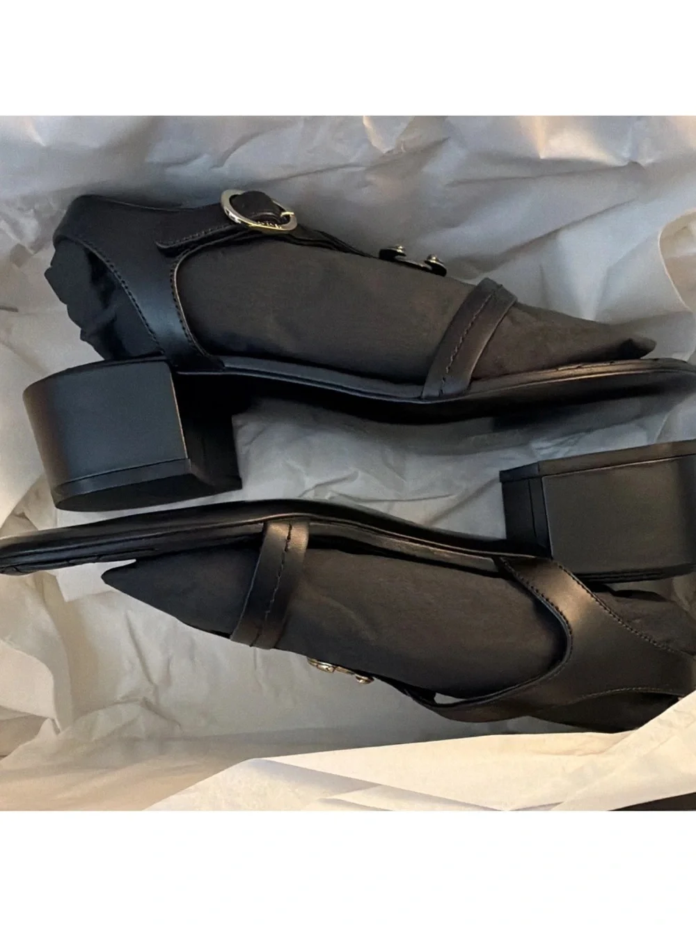 CHANEL G39740 Black Quilted Leather CC Logo Ankle Strap Sandals EU 39 NWB